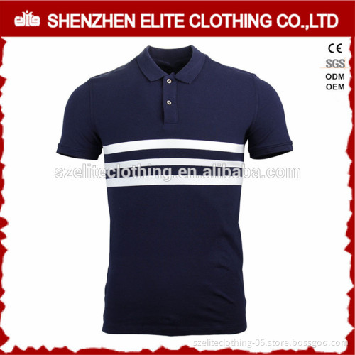 High Qaulity Fashion Design Navy Blue Mens Pique Polo Shirt